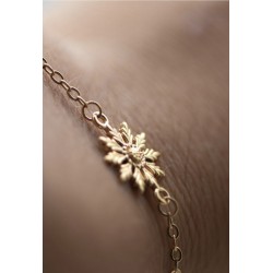 PULSERA EGUZKILORE CHAPADA EN ORO