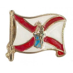 PIN BANDERA DE VITORIA CON VIRGEN BLANCA
