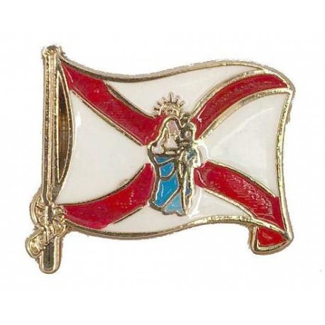 PIN BANDERA DE VITORIA CON VIRGEN BLANCA