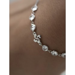 PULSERA LAUBURU DE PLATA CON CIRCONITAS