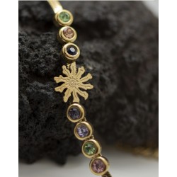 PULSERA EGUZKILORE ACERO DORADO