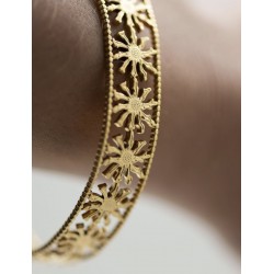 BRAZALETE EGUZKILORES ACERO DORADO 18K