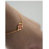 PULSERA LAUBURU ESMALTE ROJO CHAPADA EN ORO 18K