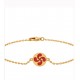 PULSERA LAUBURU ESMALTE ROJO CHAPADA EN ORO 18K