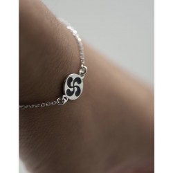 PULSERA LAUBURU PLATA 925 ESMALTADO NEGRO