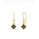 PENDIENTES LAUBURU CHAPADO EN ORO 18K ESMALTE NEGRO
