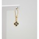 PENDIENTES LAUBURU CHAPADO EN ORO 18K ESMALTE NEGRO
