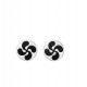 PENDIENTES LAUBURU PLATA 925 ESMALTADO NEGRO