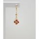 PENDIENTES LAUBURU CHAPADO EN ORO 18K ESMALTE NEGRO