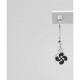 PENDIENTES LAUBURU CHAPADO EN ORO 18K ESMALTE NEGROK