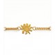 PULSERA ACERO EGUZKILORE CHAPADA EN ORO 18K