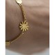 PULSERA ACERO EGUZKILORE CHAPADA EN ORO 18K