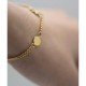 PULSERA ACERO EGUZKILORE CHAPADA EN ORO 18K
