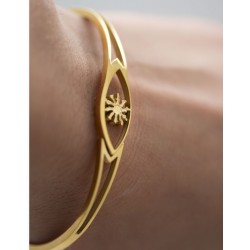 BRAZALETE EGUZKILORE CHAPADO EN ORO 18K