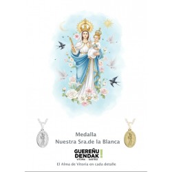MEDALLA VIRGEN BLANCA EN ACERO