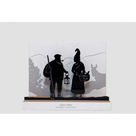 SOMBRA DEL OLENTZERO Y MARI DOMINGI JUNTOS