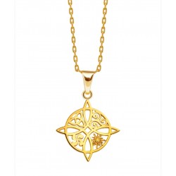 COLGANTE NUDO DE BRUJA CON LOS 4 ELEMENTOS