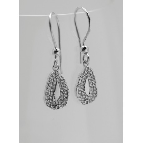 PENDIENTES GANCHO ALMENDRA VITORIA-GASTEIZ PLATA CON CIRCONITAS
