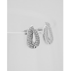 PENDIENTES ALMENDRA PLATA CON CIRCONITAS