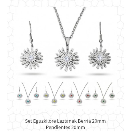 CONJUNTO EGUZKILORE COLGANTE CON PENDIENTES