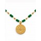 COLLAR MEDALLA EGUZKILORE ACERO CHAPADO EN ORO 18K CON PIEDRAS