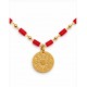 COLLAR MEDALLA EGUZKILORE ACERO CHAPADO EN ORO 18K CON PIEDRAS