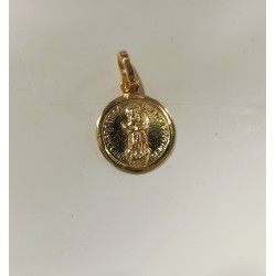 MEDALLA VIRGEN BLANCA BAÑO DE ORO