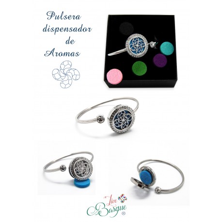 PULSERAS ACERO CON AROMAS