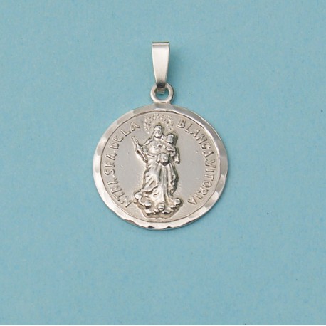 MEDALLA DE PLATA VIRGEN BLANCA