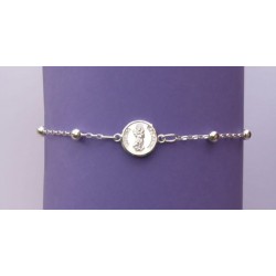 PULSERA VIRGEN BLANCA EN PLATA DE LEY